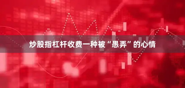 炒股指杠杆收费一种被“愚弄”的心情